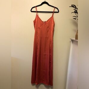 H&M Satin Slip Dress in Salmon in XS
